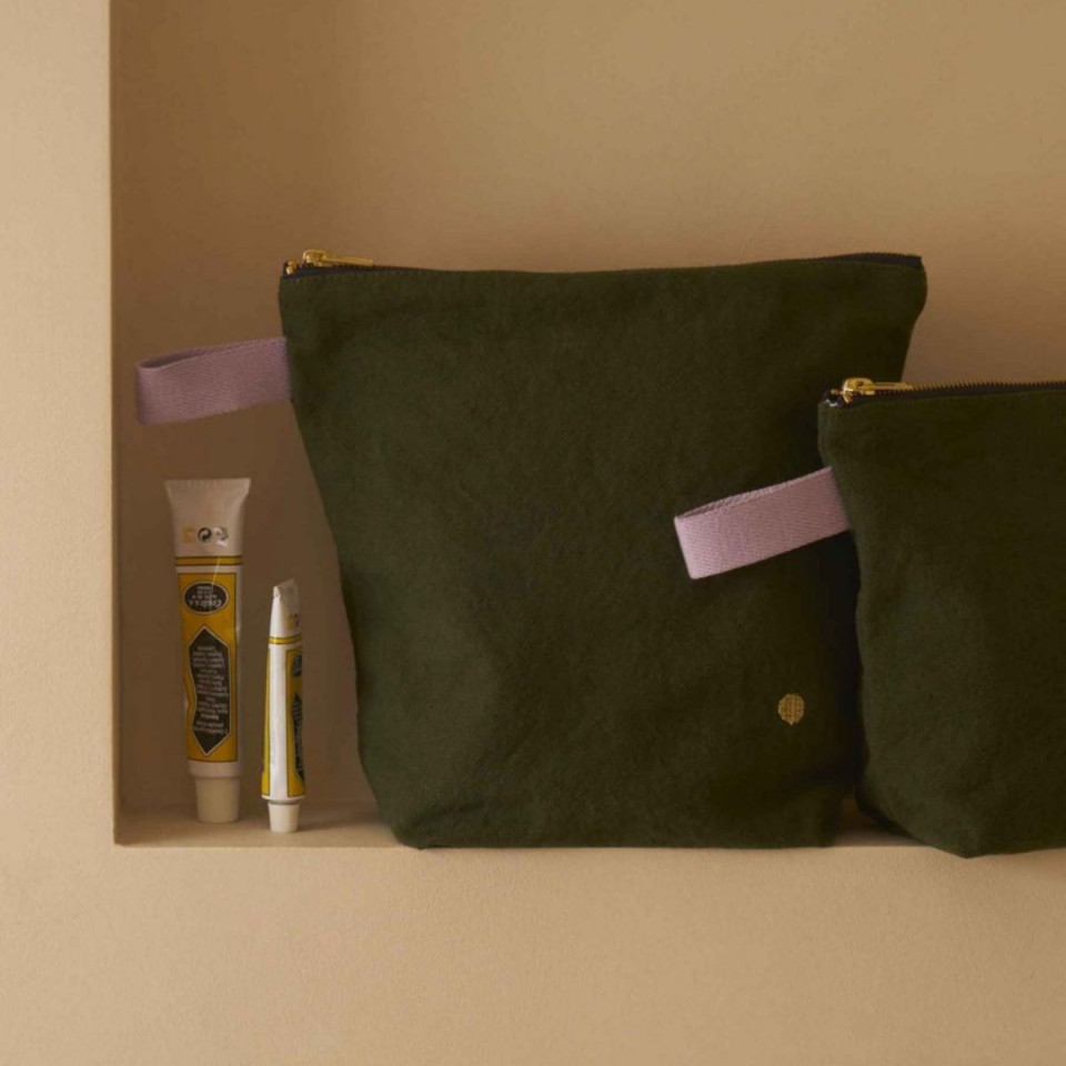 Trousse de toilette en coton Bio 2 Tailles Unis ou Motifs