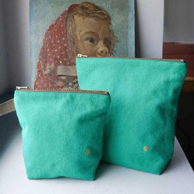Trousse de toilette en coton Bio 2 Tailles Unis ou Motifs
