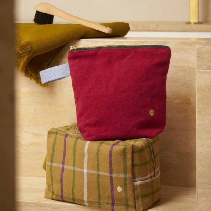 Trousse de toilette en coton Bio - La Cerise sur le Gâteau | Impression lin