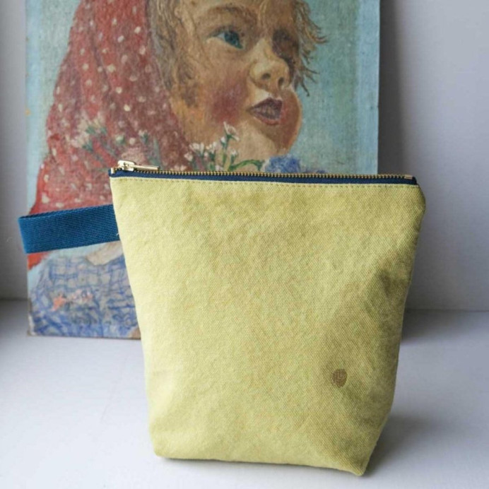 Trousse de toilette en coton Bio - La Cerise sur le Gâteau | Impression lin