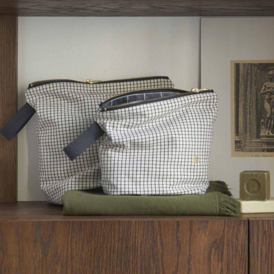 Trousse de toilette en coton Bio 2 Tailles Unis ou Motifs