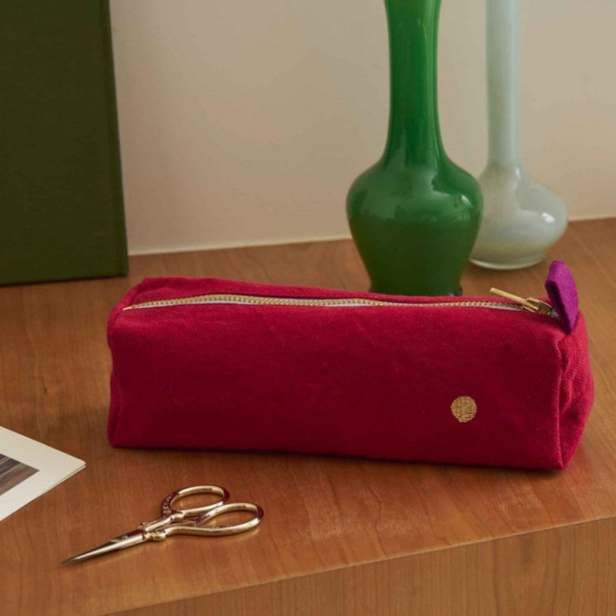 Trousse de bureau en Coton Bio - La Cerise sur le Gâteau | Impression lin