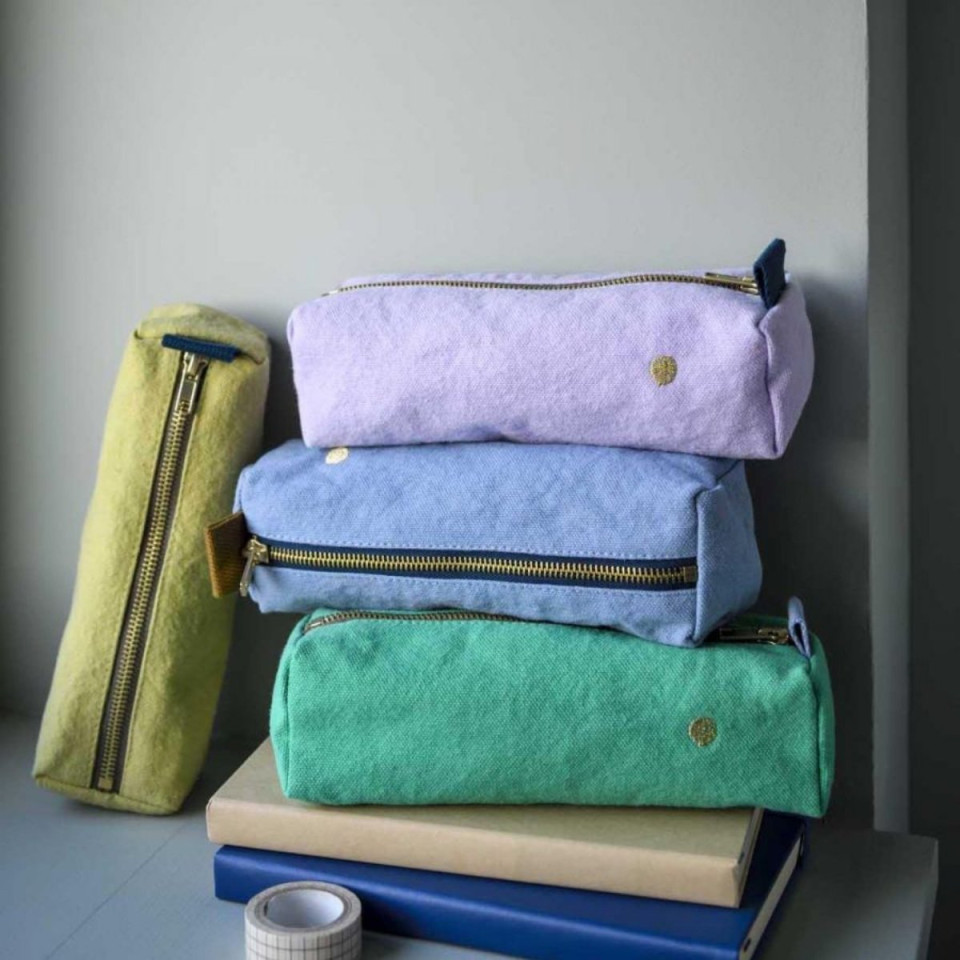 Trousse de bureau en Coton Bio Unis ou Motifs