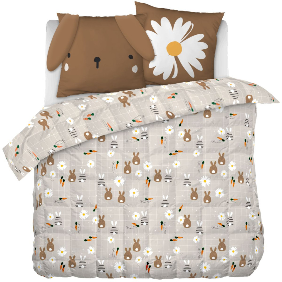 Couette matelassée et Taies POMPON