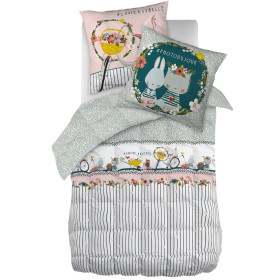 Couette matelassée et Taie JARDINAGE