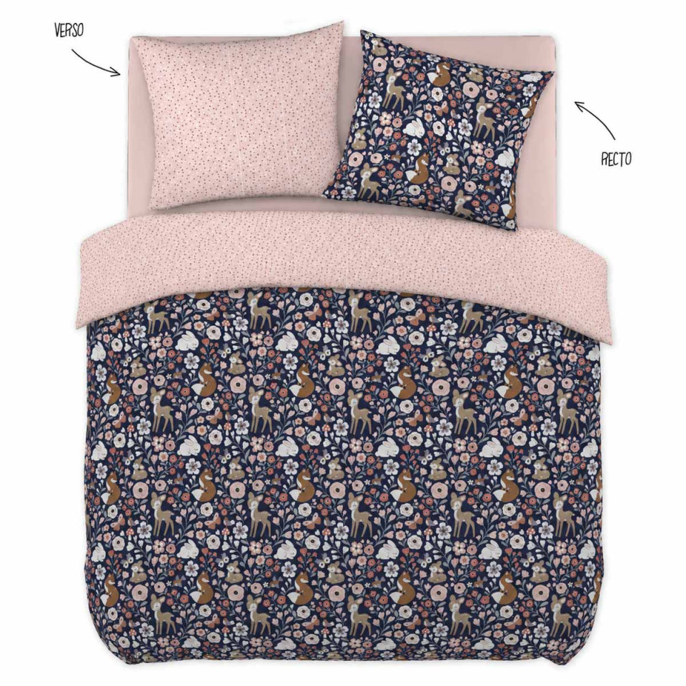 Couette matelassée et Taies FORET ENCHANTEE