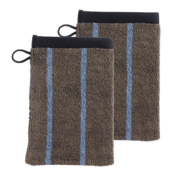 Lot 2 gants de toilette CHARLY – La Cerise sur le Gâteau﻿ | Impression Lin