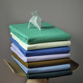 Drap Plat Percale de Coton BIO CELESTE