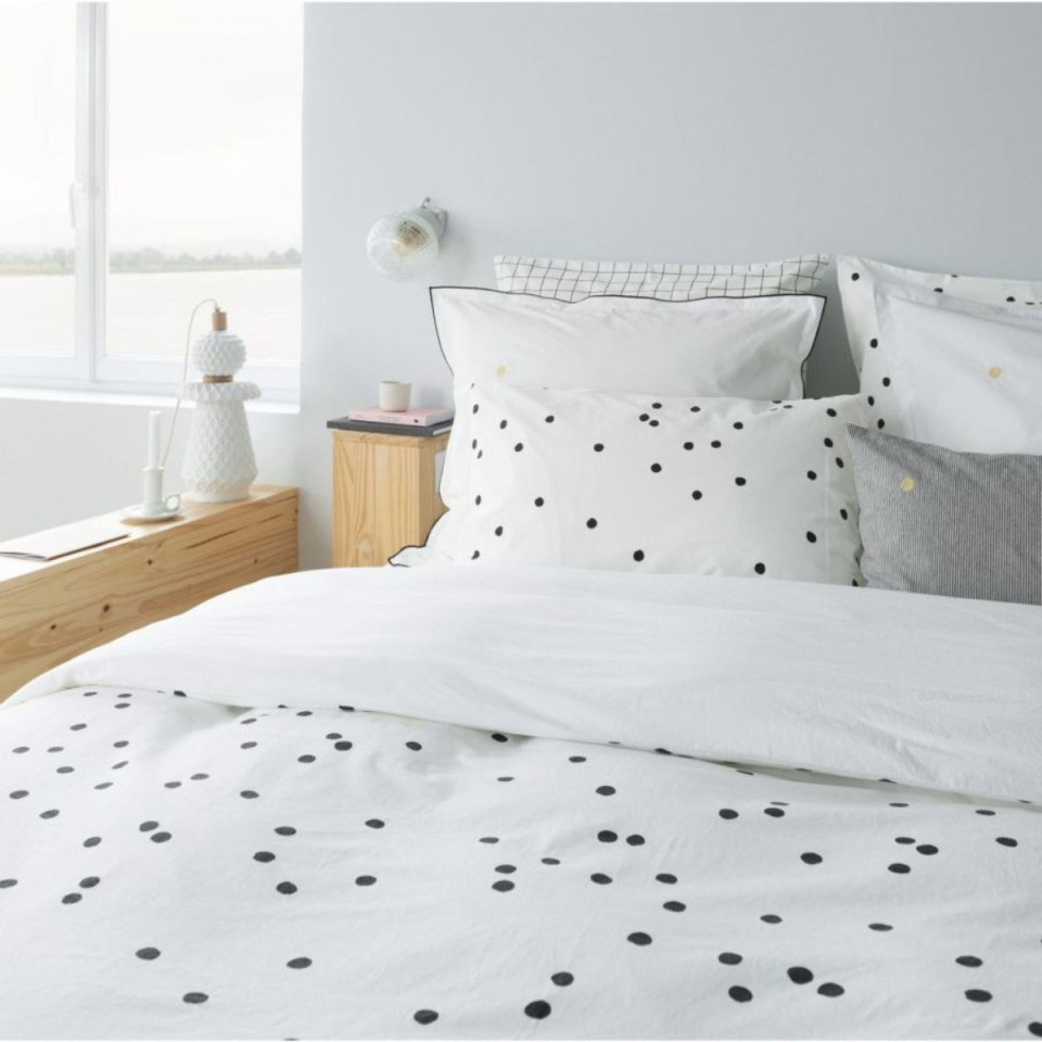 Housse de Couette Percale de Coton BIO ODETTE