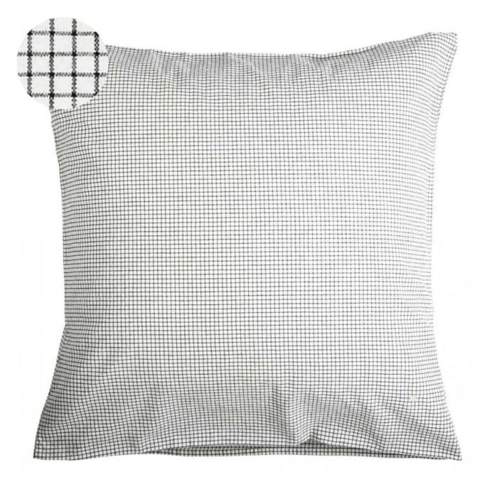 Taie d'oreiller en coton bio lavé Noir et Blanc – La Cerise sur le Gâteau﻿ | Impression Lin