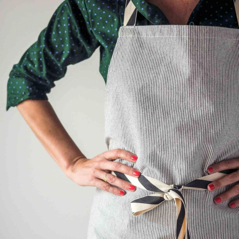 Tablier de cuisine en Coton Bio à Rayures ou Carreaux