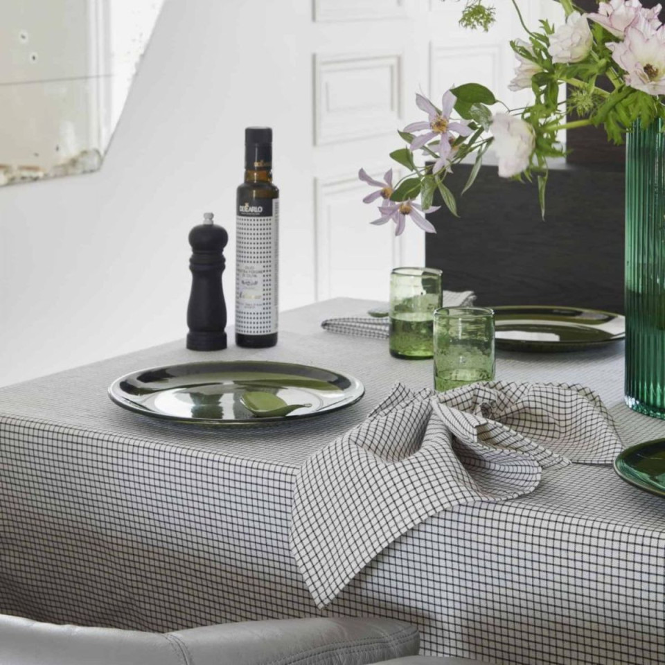 Nappe en coton BIO Rayures ou Carreaux