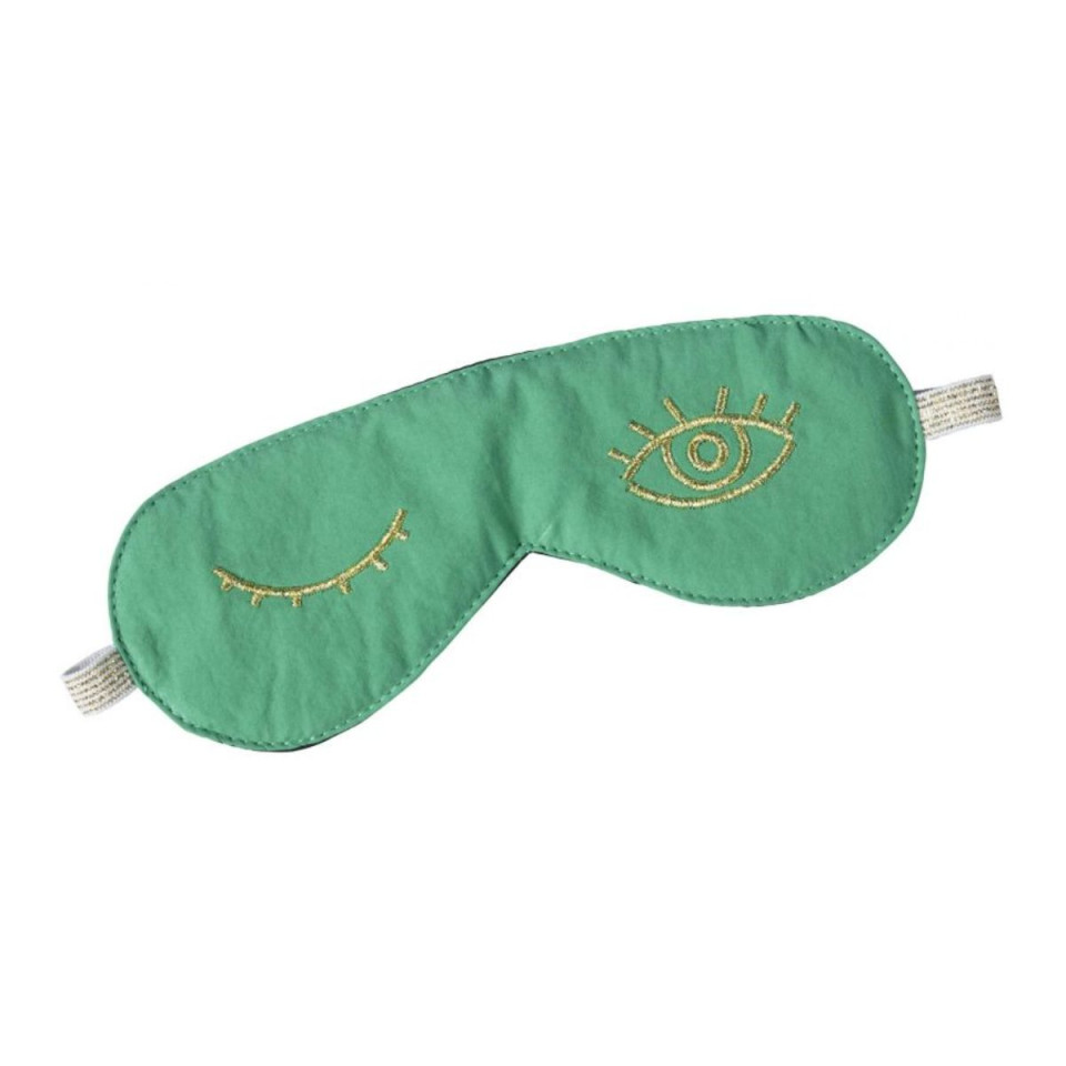 Masque de nuit en Coton BIO brodé EYES