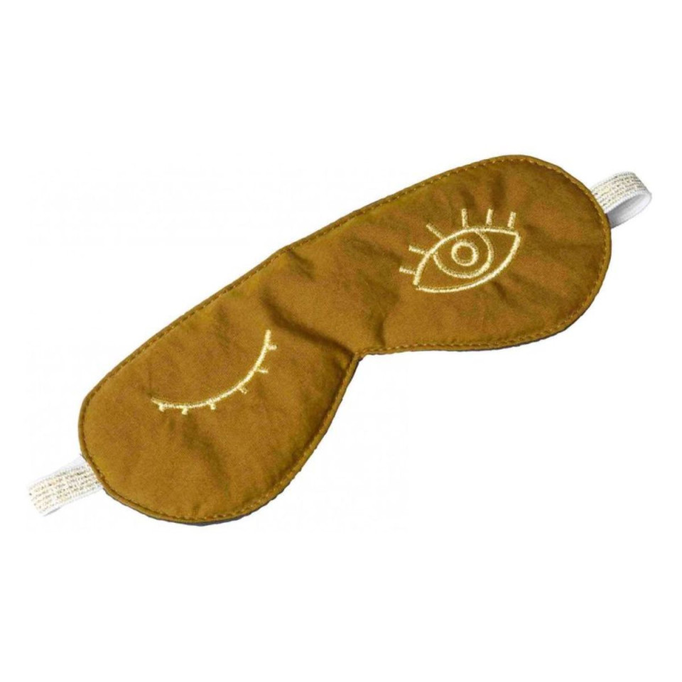 Masque de nuit en Coton BIO brodé EYES