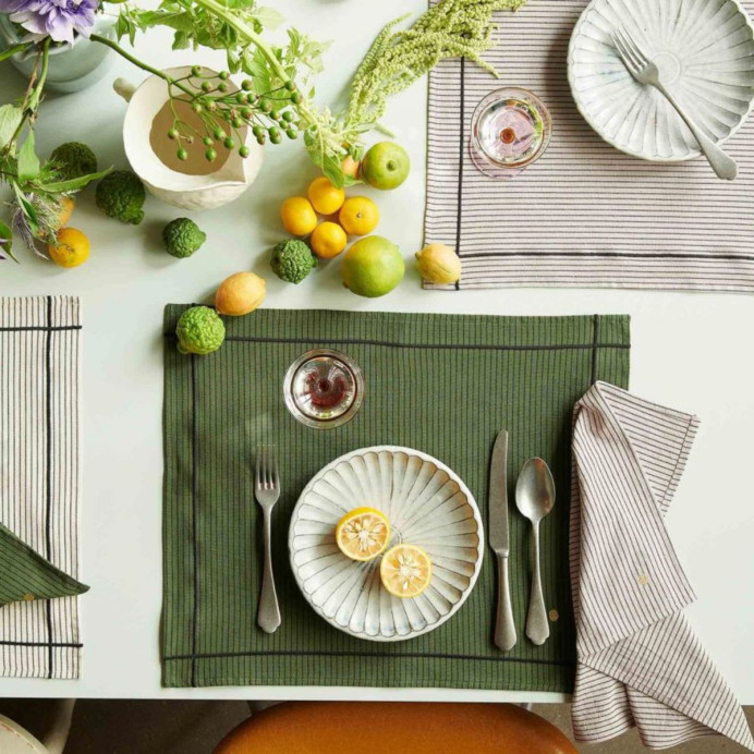 Lot 2 sets de table – La Cerise sur le Gâteau﻿ | Impression Lin