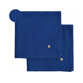 Lot de 2 serviettes de table en Coton Bio Rayées ou à Carreaux