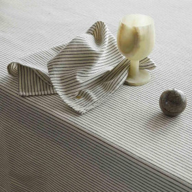 Lot de 2 serviettes de table en Coton Bio Rayées ou à Carreaux