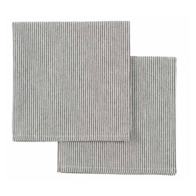 Lot de 2 serviettes de table en Coton Bio Rayées ou à Carreaux