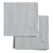 Lot de 2 serviettes de table en Coton Bio Rayées ou à Carreaux