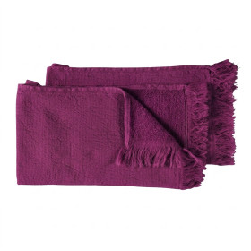 Lot 2 serviettes invités en Coton BIO LUNA