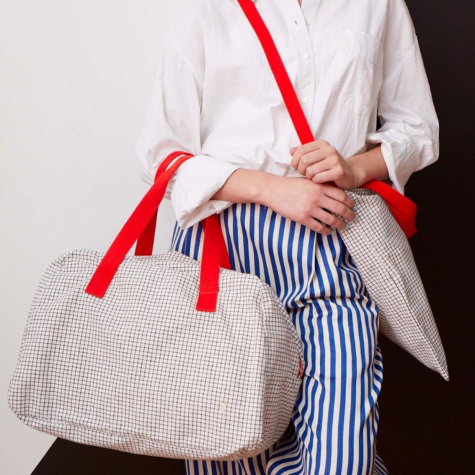 Sac week-end en coton BIO – La Cerise sur le Gâteau﻿ | Impression Lin