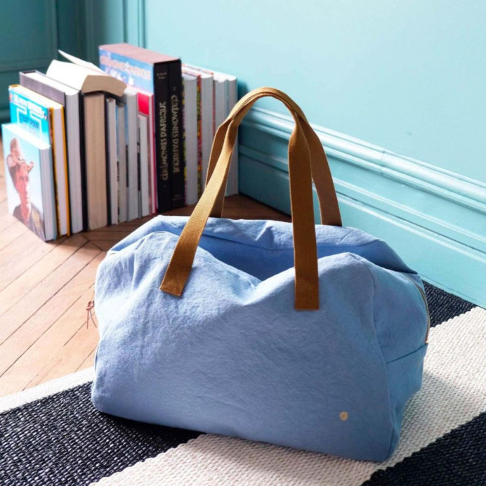 Sac week-end en coton BIO – La Cerise sur le Gâteau﻿ | Impression Lin