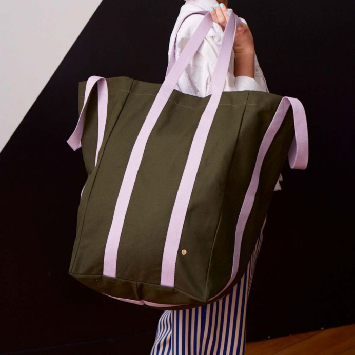 Sac Maxi Poppins coton BIO – La Cerise sur le Gâteau﻿ | Impression Lin