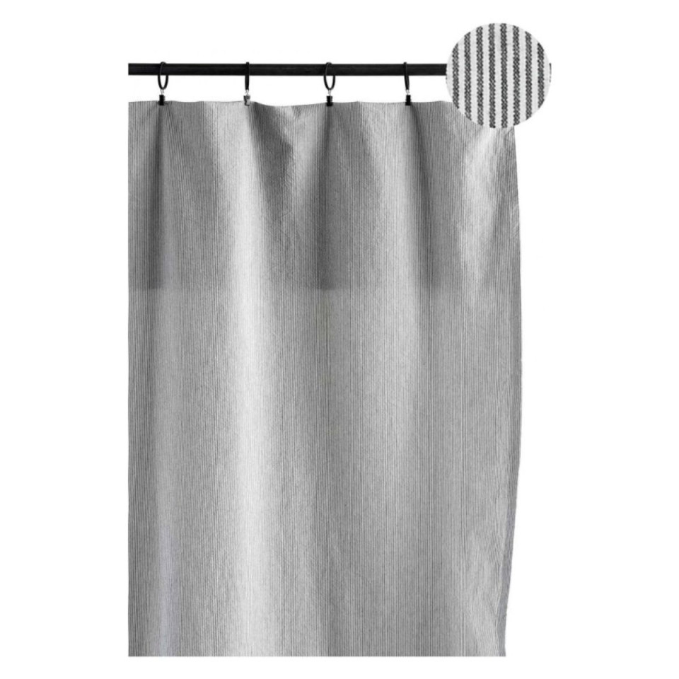 Rideau Double en Coton Bio Accroche Fourreau ou Pince