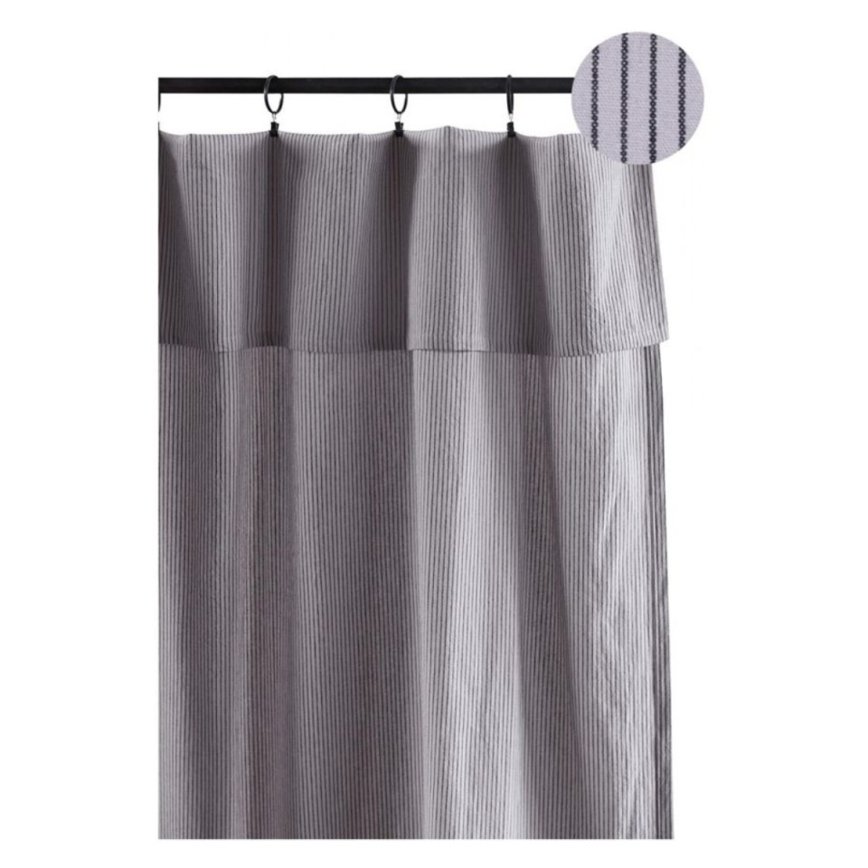 Rideau Double en Coton Bio Accroche Fourreau ou Pince