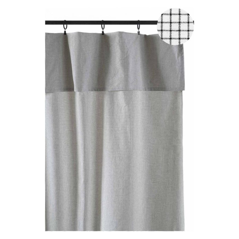 Rideau Double en Coton Bio Accroche Fourreau ou Pince
