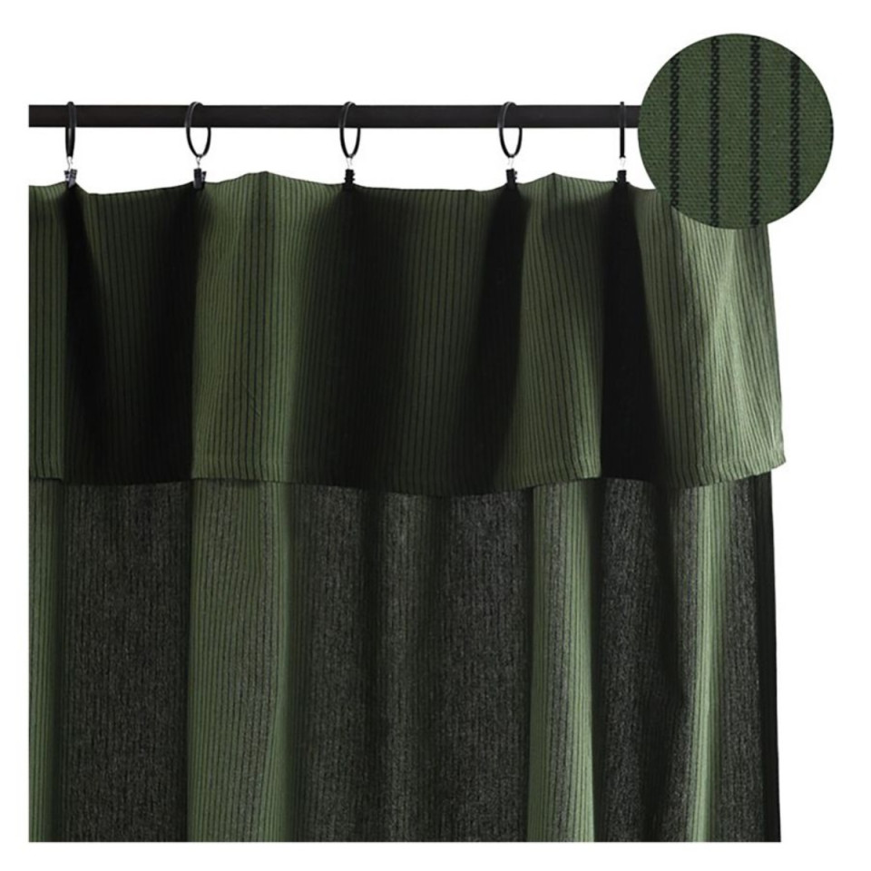 Rideau Double en Coton Bio Accroche Fourreau ou Pince
