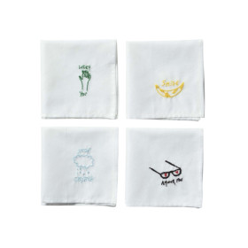 Mouchoir Brodé en coton Bio HANKIE