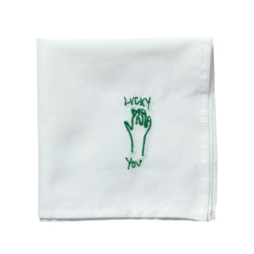 Mouchoir Brodé en coton Bio HANKIE