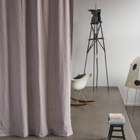 Rideau Double en Coton Bio Accroche Fourreau ou Pince