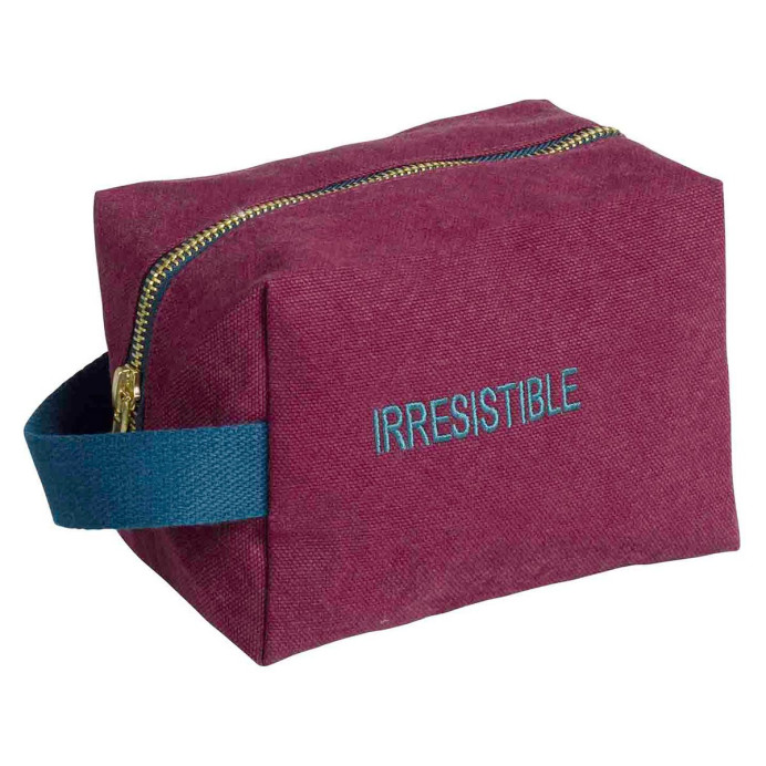 Trousse de Toilette Cube - La Cerise sur le Gâteau | Impression lin