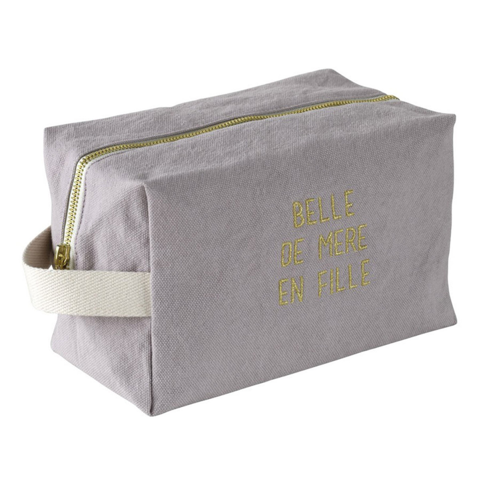 Trousse de Toilette Cube Brodée Messages  