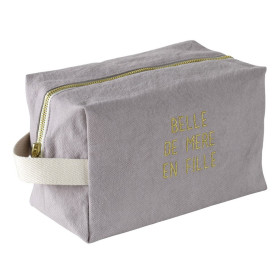 Trousse de Toilette Cube Brodée Messages  