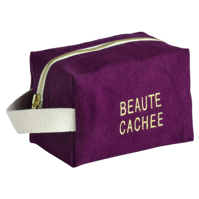 Trousse de Toilette Cube - La Cerise sur le Gâteau | Impression lin