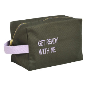 Trousse de Toilette Cube Brodée Messages  