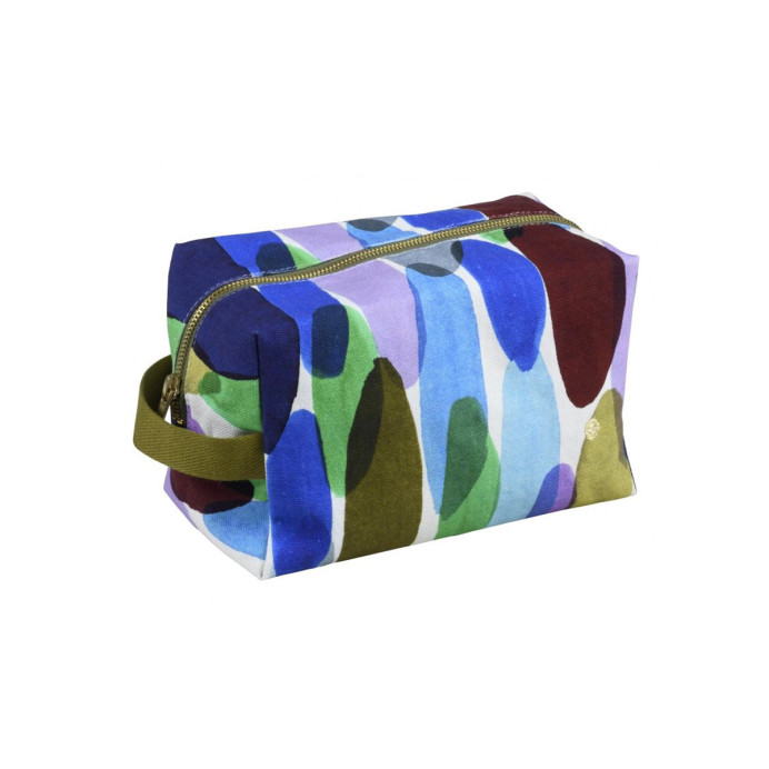 Trousse de Toilette Cube - La Cerise sur le Gâteau | Impression lin