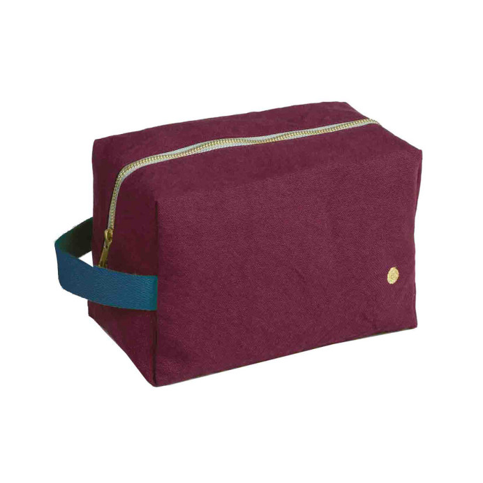 Trousse de Toilette Cube - La Cerise sur le Gâteau | Impression lin