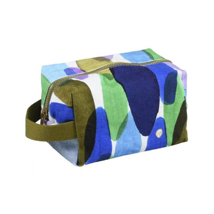 Trousse de Toilette Cube - La Cerise sur le Gâteau | Impression lin