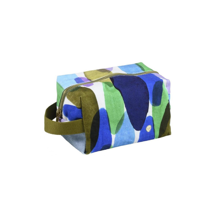 Trousse de Toilette Cube - La Cerise sur le Gâteau | Impression lin