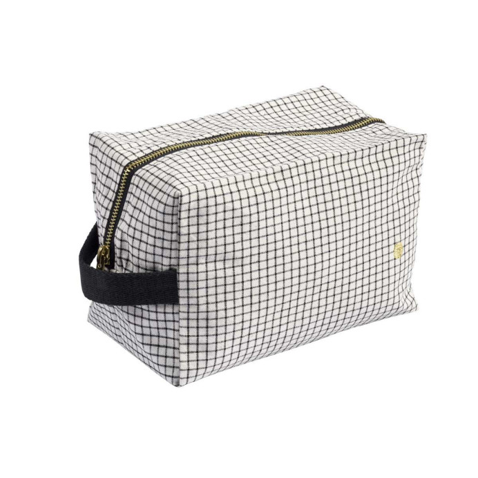Trousse de Toilette Cube - La Cerise sur le Gâteau | Impression lin