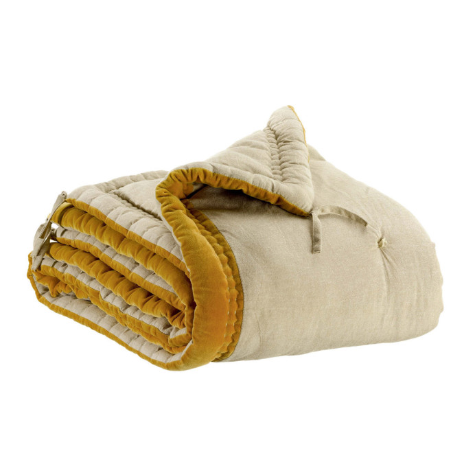 Edredon Velours Chambray ELISE - Vivaraise | Impression lin