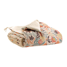 Edredon Velours et Coton Chambray Imprimé YOURI  