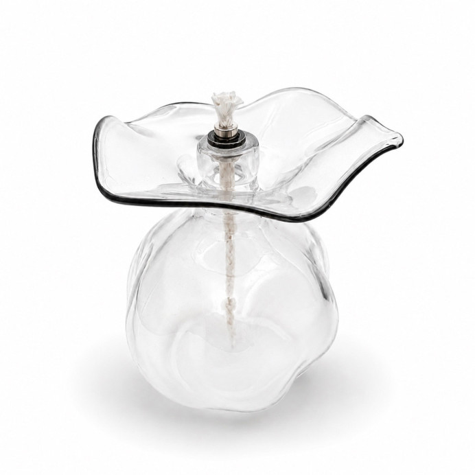 Lampe à Huile Sphere COLCHIC en Verre - Impression lin