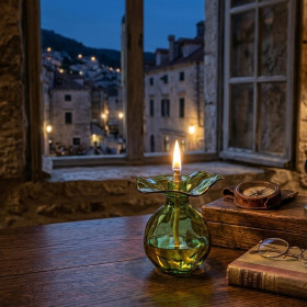 Lampe à Huile Sphere COLCHIC en Verre Transparent  
