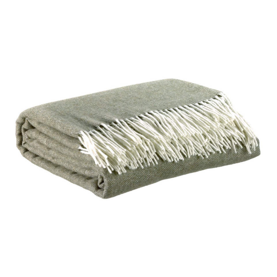 Plaid Tissage Chevrons Laine Mérinos et Cachemire CARINA  