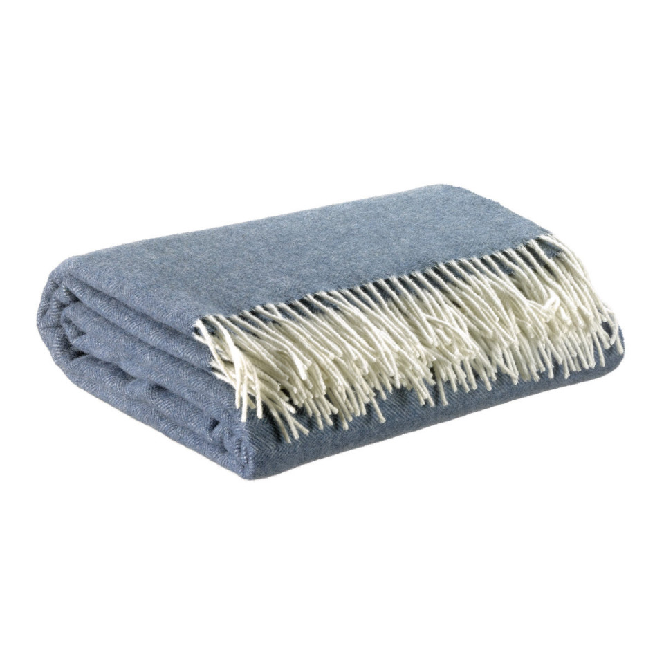 Plaid Tissage Chevrons Laine Mérinos et Cachemire CARINA  